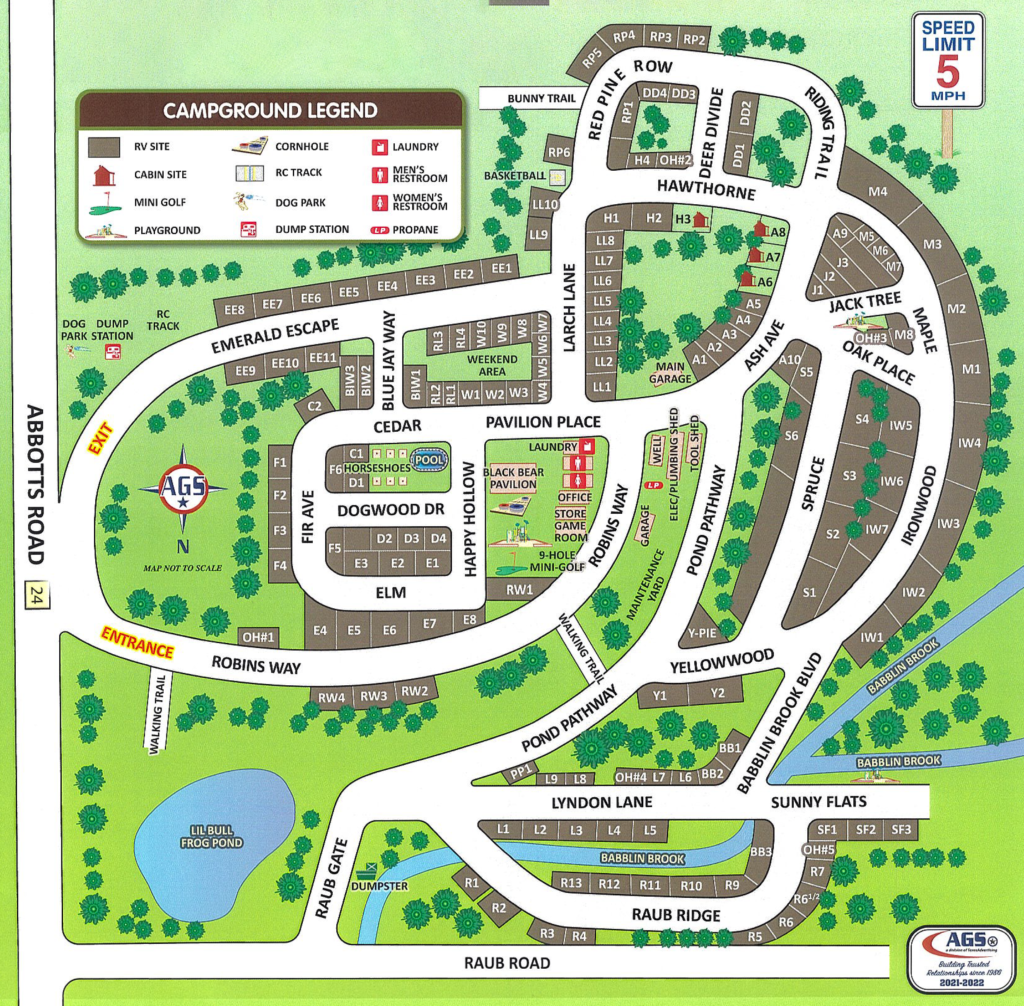 Camp Map • Camp Emerald Acres in Franklinville, NY